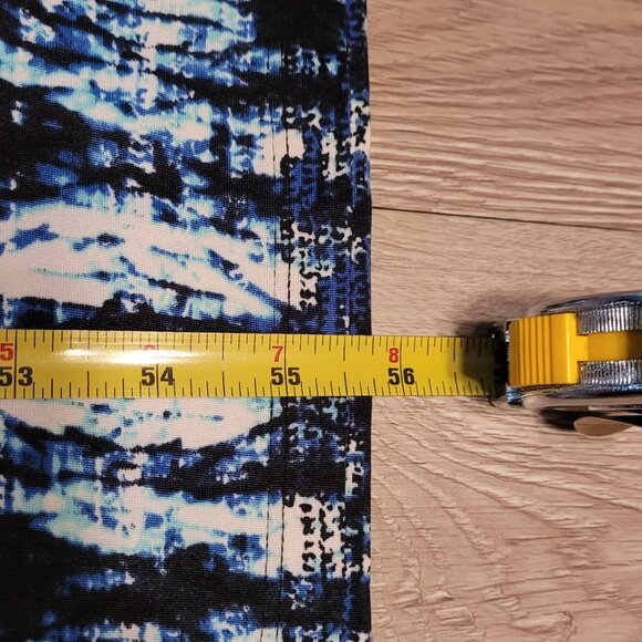 cato Watercolor Maxi Dress M Slinky Knit Stretch Waist Colorful Boho - Picture 12 of 12